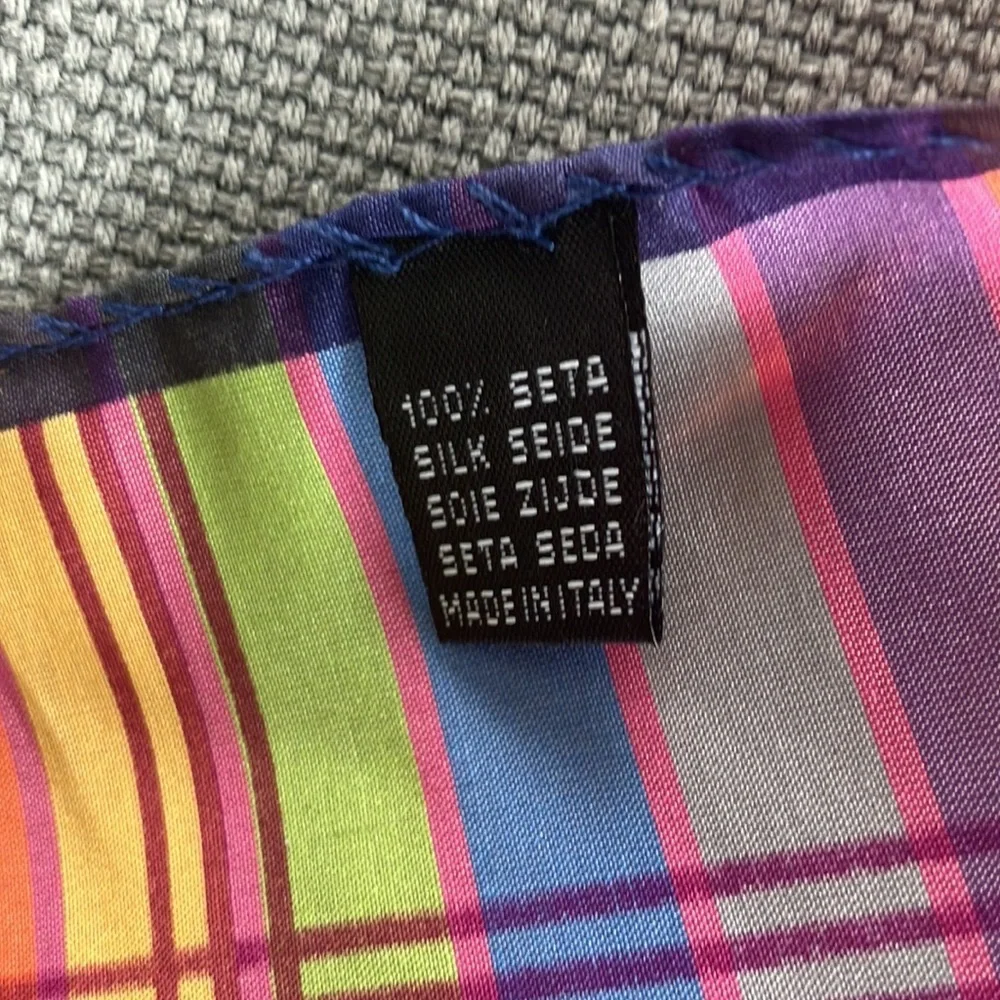 Vintage silk striped scarf